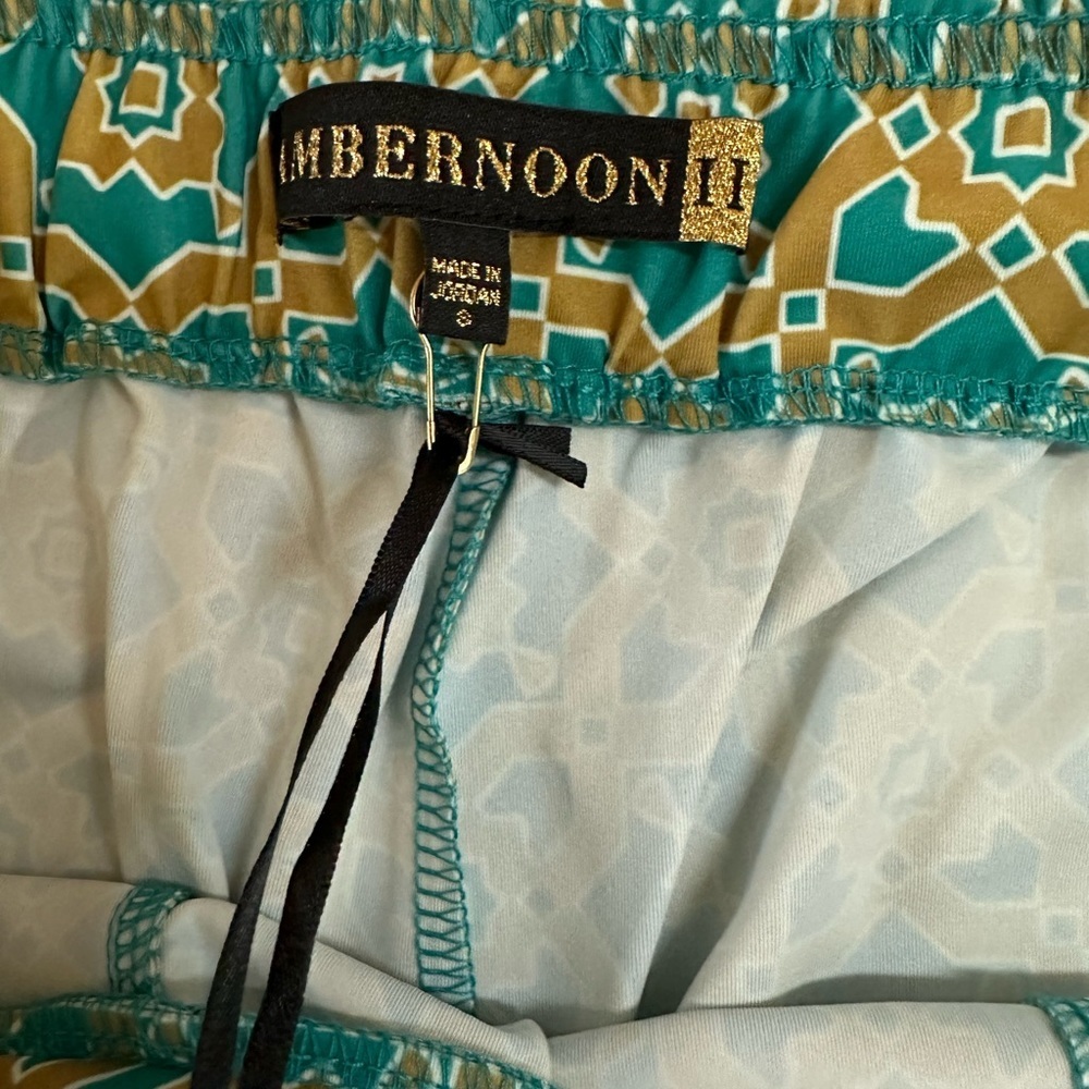 NWT AmberNoon II by Erum Ilyas SunKnit UPF 50 Wide-Leg Printed Pants Size Small - Picture 6 of 13